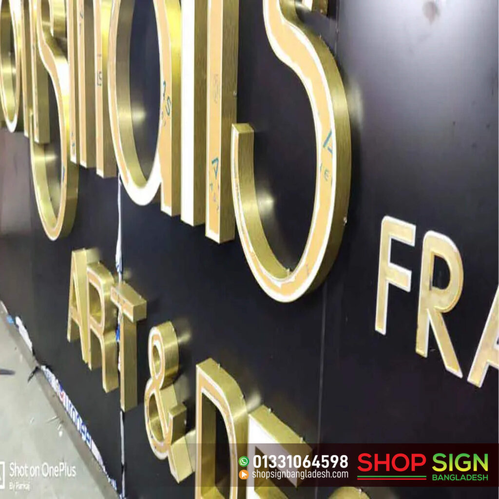 Acrylic Golden letter price in Bangladesh