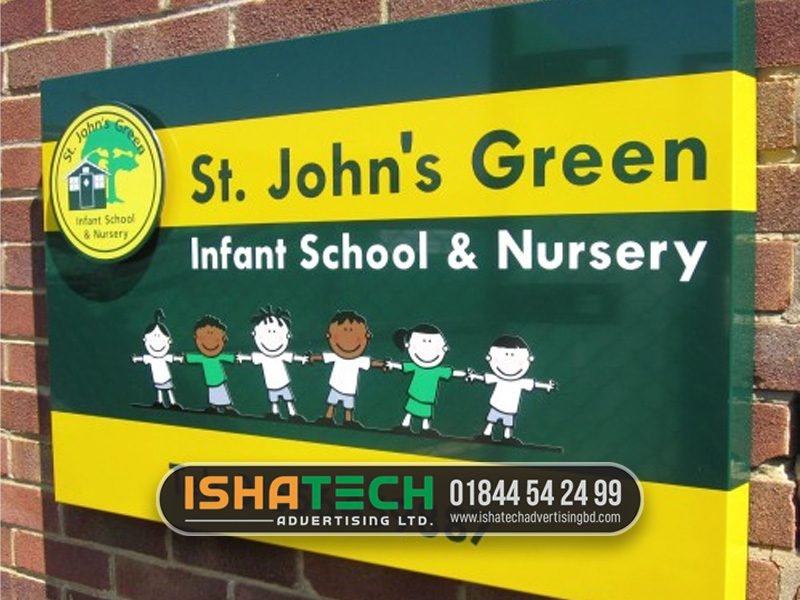 Kindergarten School Sign