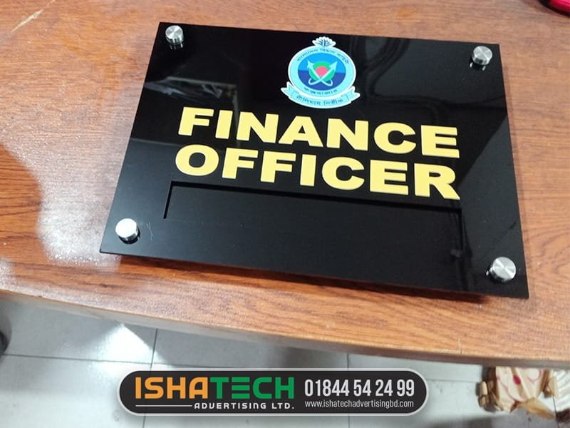 Laser Cut Acrylic Name Plate