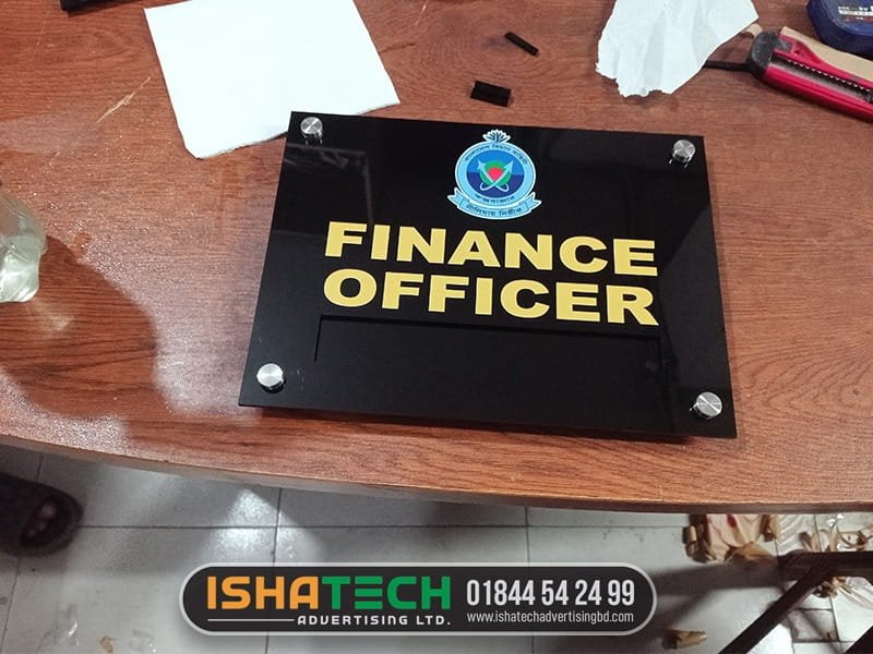 Acrylic Name Plate Design