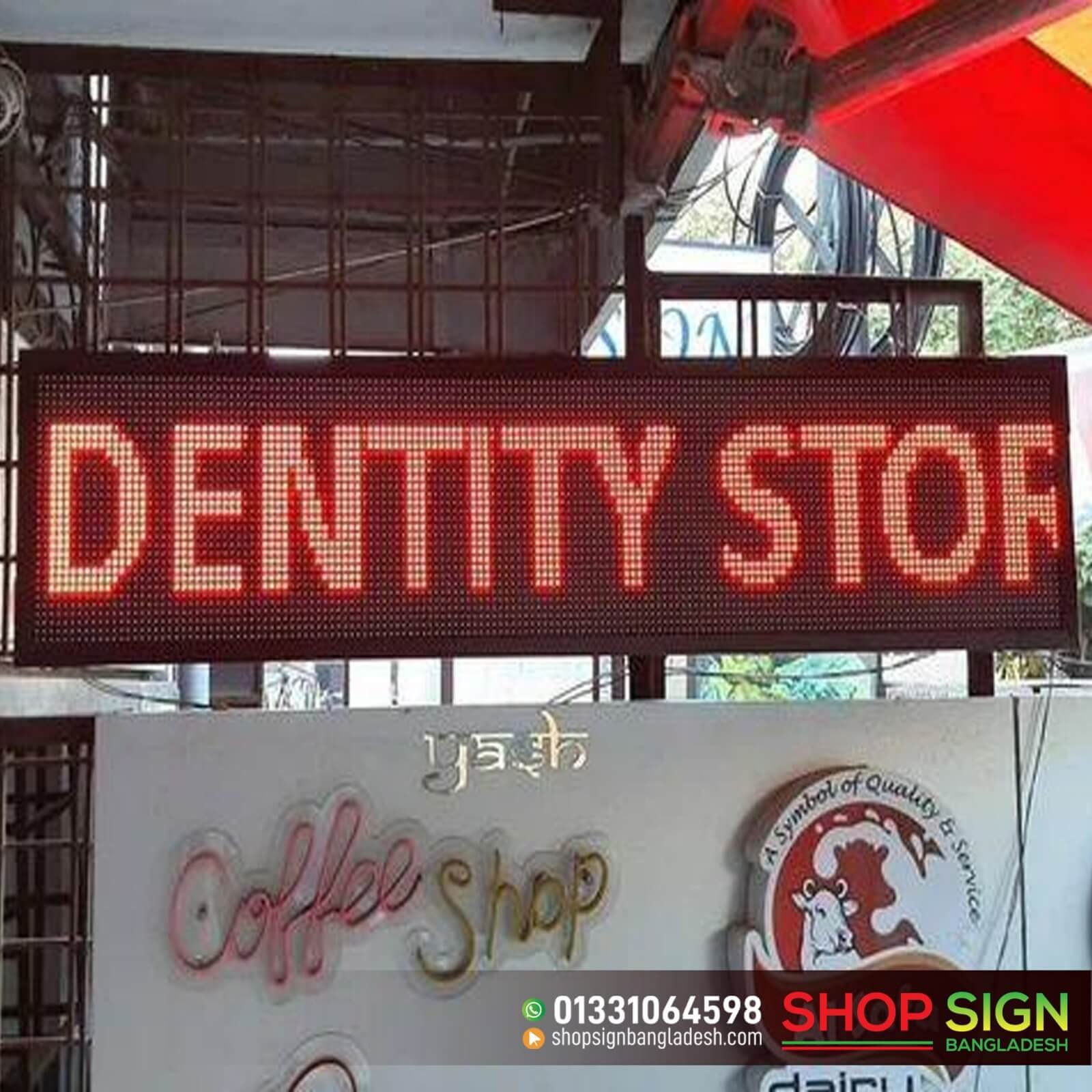 Scrolling LED Shop Sign Board
