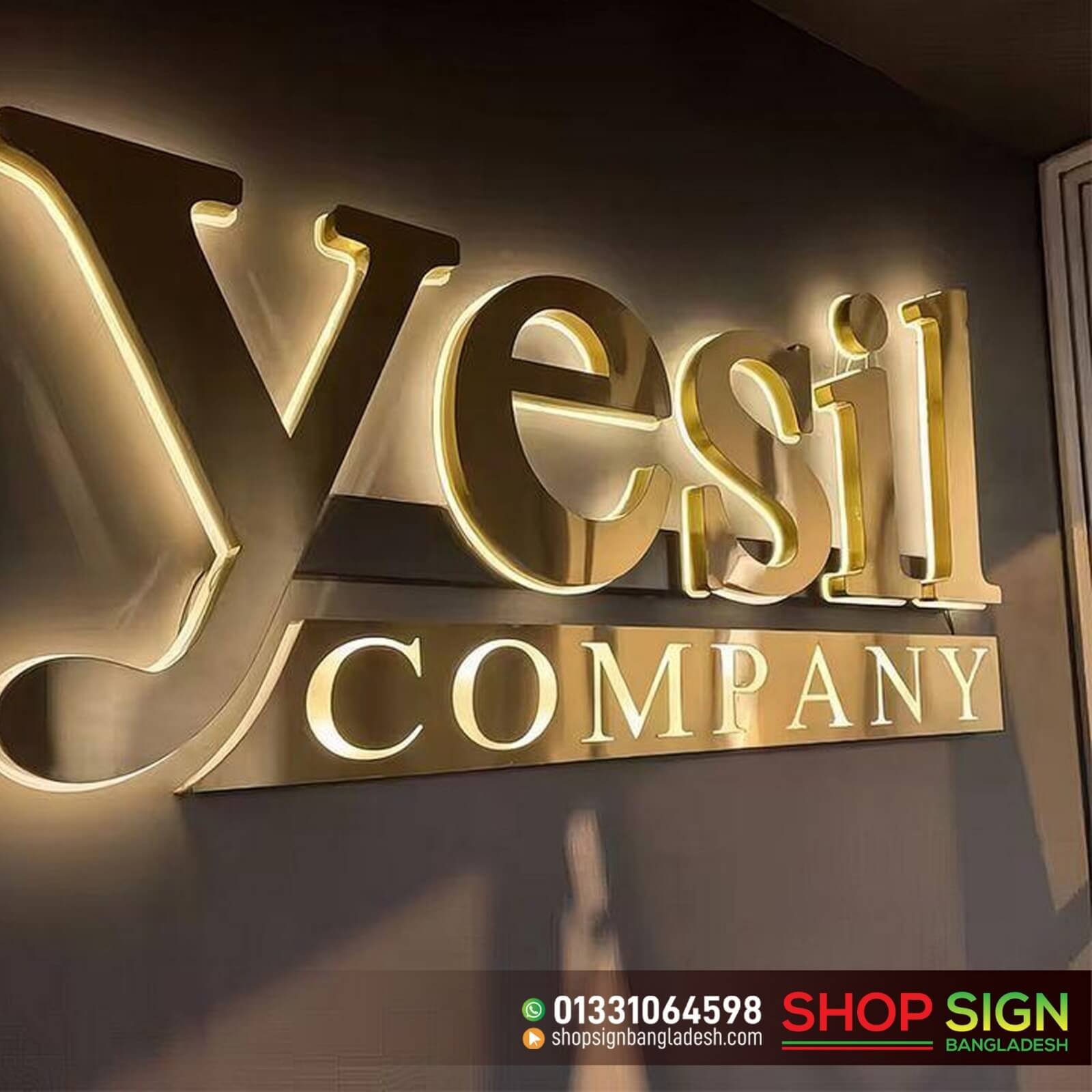 Wall-Mounted Shop Sign Board