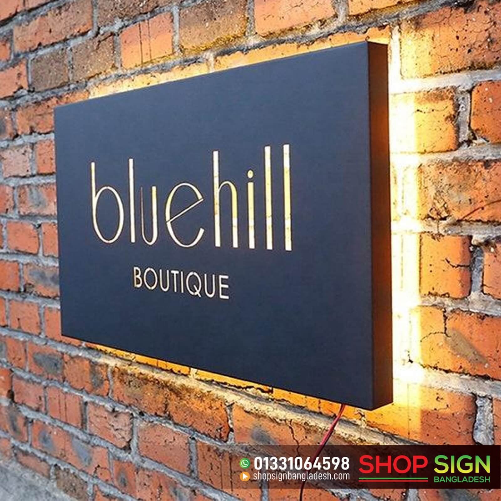 Wall-Mounted Shop Sign Board