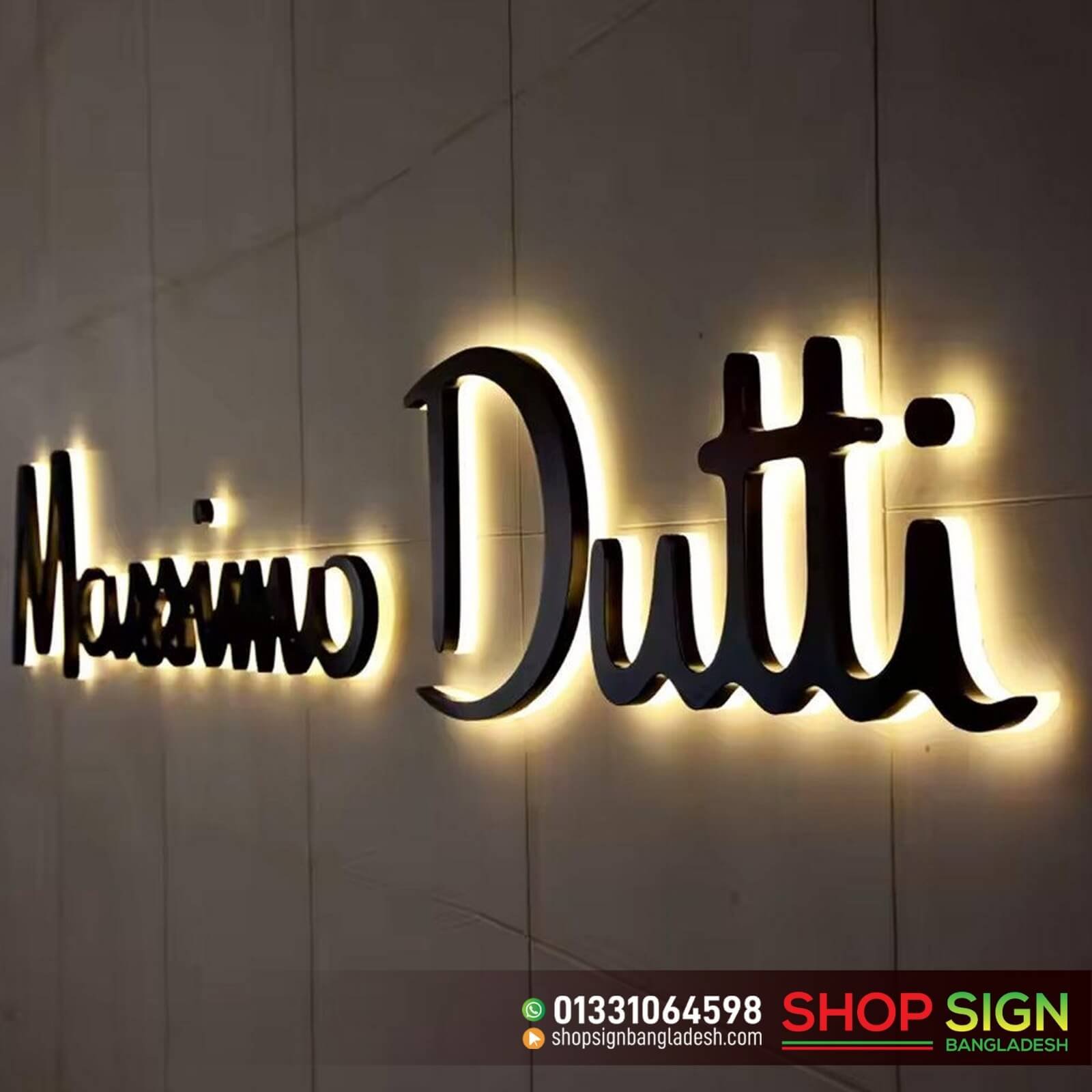 Wall-Mounted Shop Sign Board