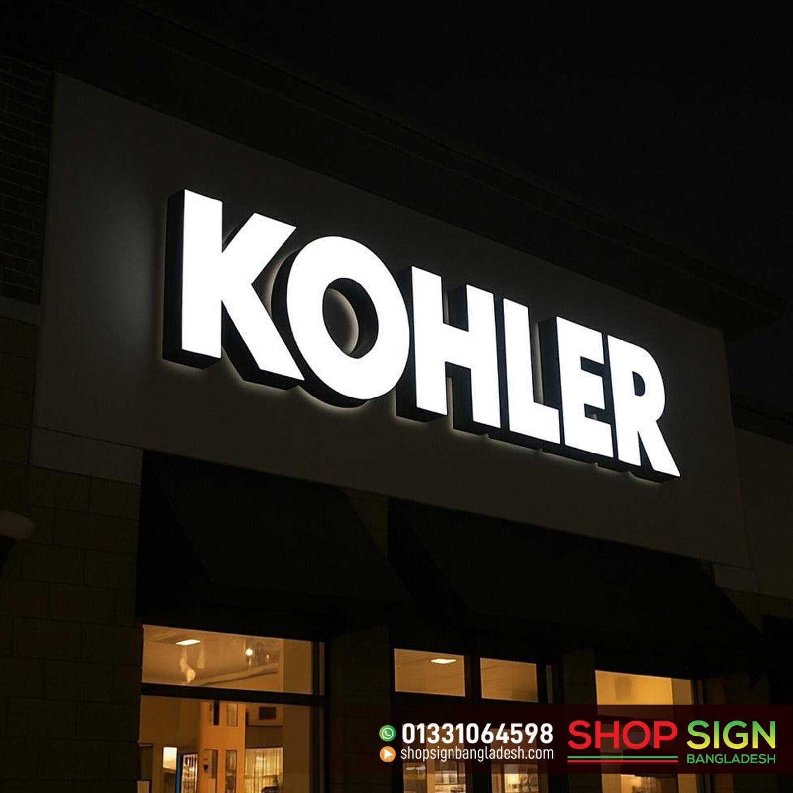 Illuminated Shop Sign Board