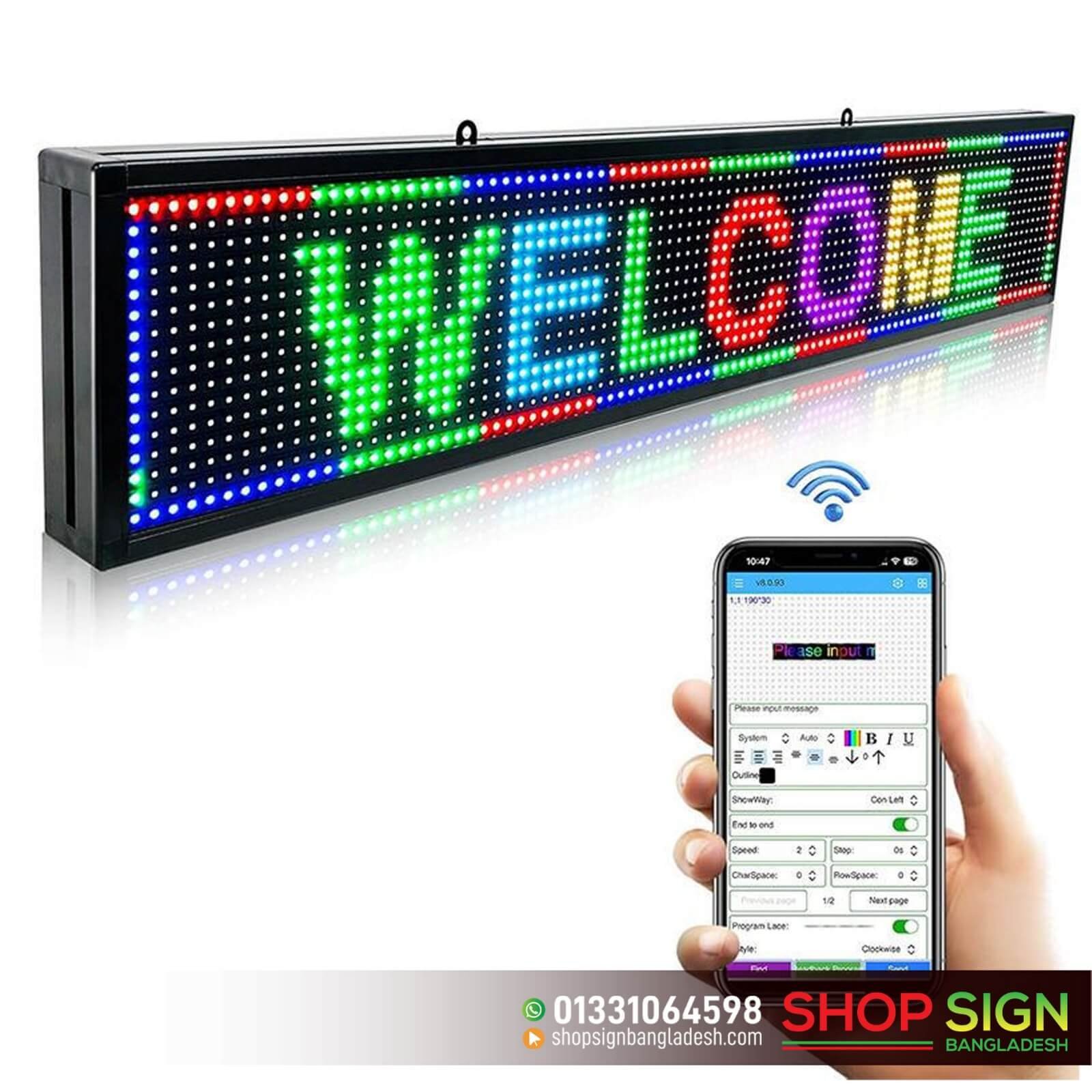 Scrolling LED Shop Sign Board